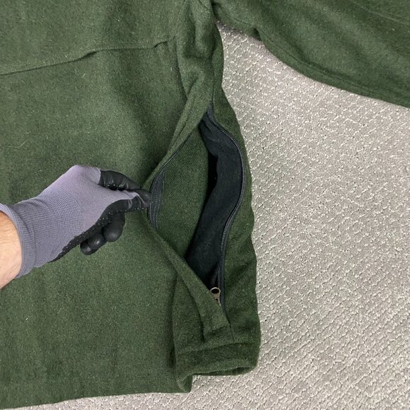 LL Bean Maine Guide Zip Front Jac-Shirt Primaloft Mens XXL Green Mackinaw Jacket - Picture 5 of 15